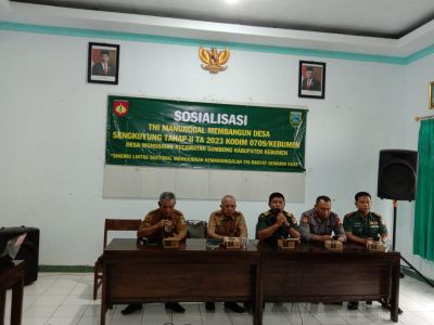 SOSIALISASI TMMD (TNI MANUNGGAL MEMBANGUN DESA)